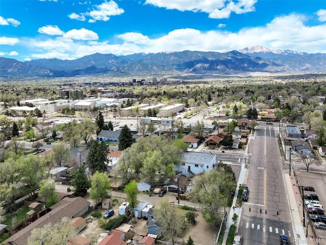 1917 E Cache La Poudre St, Colorado Springs, CO 80909 - bird's eye view with a mountain view