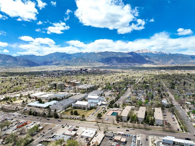 1917 E Cache La Poudre St, Colorado Springs, CO 80909 - birds eye view of property with a mountain view