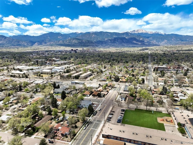 1917 E Cache La Poudre St, Colorado Springs, CO 80909 - drone / aerial view with a mountain view