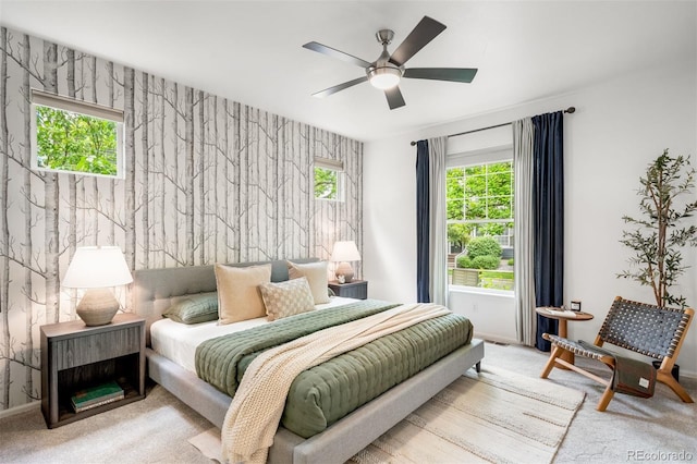 1947 King St, Denver, CO 80204 - carpeted bedroom featuring baseboards and ceiling fan