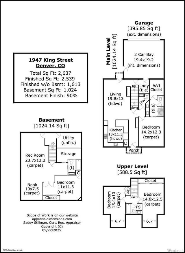 1947 King St, Denver, CO 80204 - home floor plan