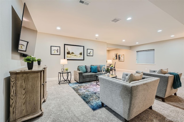 view of carpeted living room