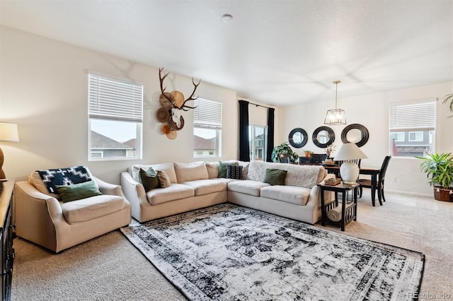 view of carpeted living room