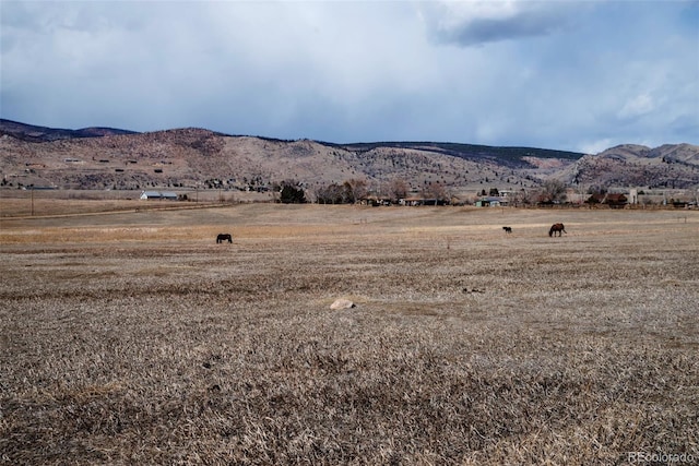 mountain view featuring a rural view