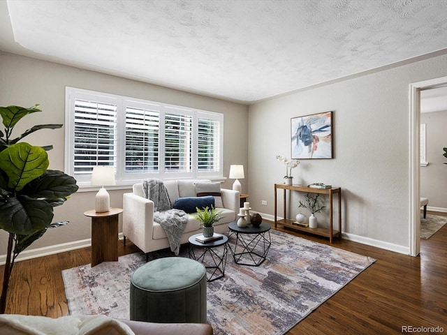 2047 S Milwaukee St Unit 4, Denver, CO 80210 - living area featuring wood finished floors and a textured ceiling