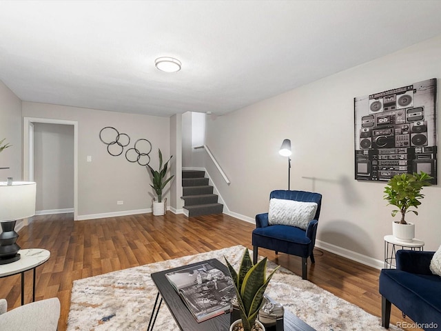 2047 S Milwaukee St Unit 4, Denver, CO 80210 - living room featuring stairway and wood finished floors