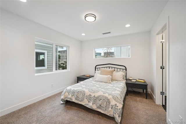 view of carpeted bedroom