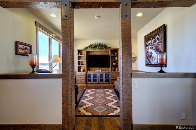 hall featuring hardwood / wood-style flooring