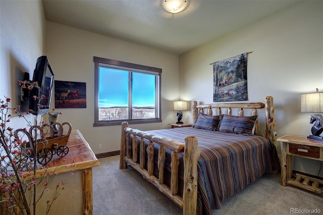 bedroom with carpet floors