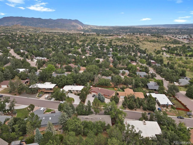 bird's eye view with a mountain view and a residential view