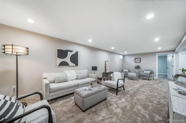 7150 Beach St, Westminster, CO 80030 - carpeted living area with recessed lighting and baseboards