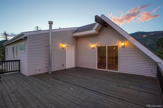 view of deck at dusk