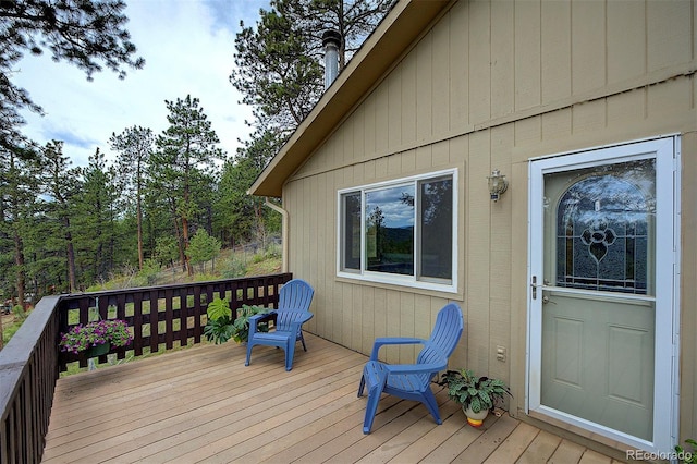 11669 S Upper Ranch Dr, Pine, CO 80470 - view of wooden terrace