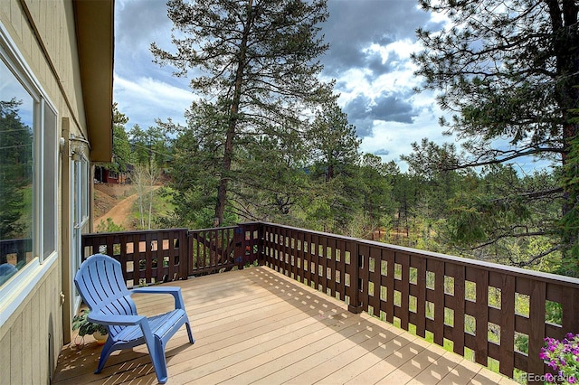11669 S Upper Ranch Dr, Pine, CO 80470 - view of wooden terrace
