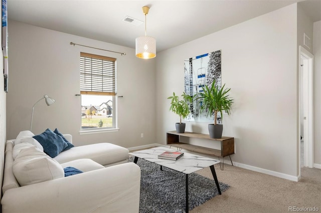 view of carpeted living room