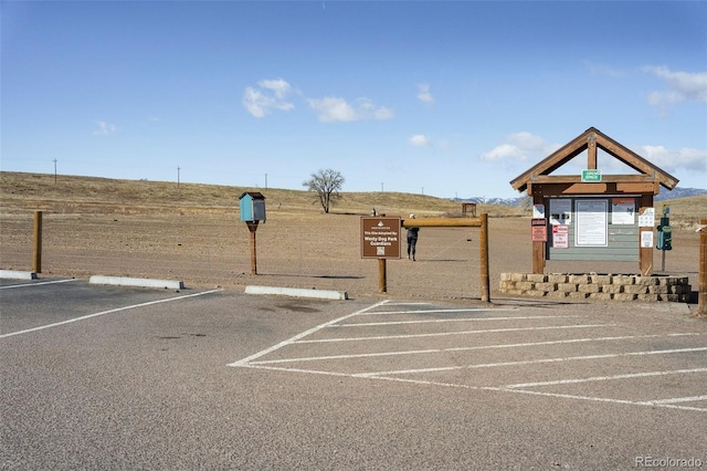 view of uncovered parking lot