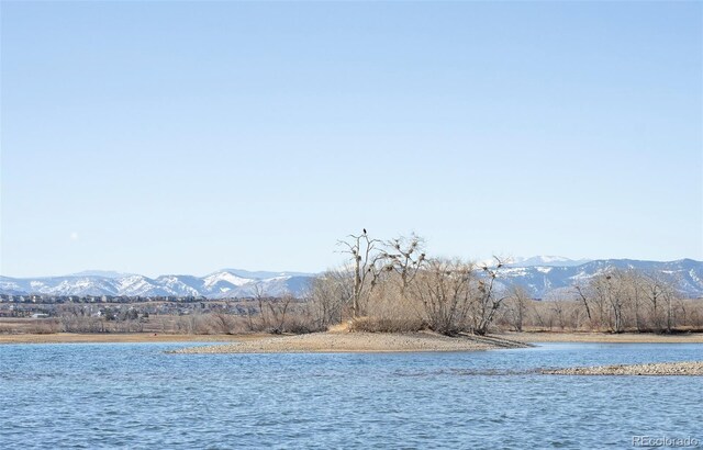 property view of water with a mountain view