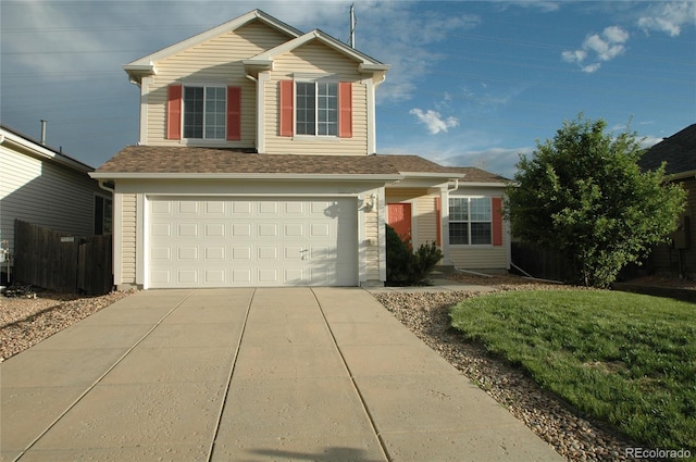 22030 Hill Gail Way, Parker, CO 80138 - traditional home with an attached garage and driveway
