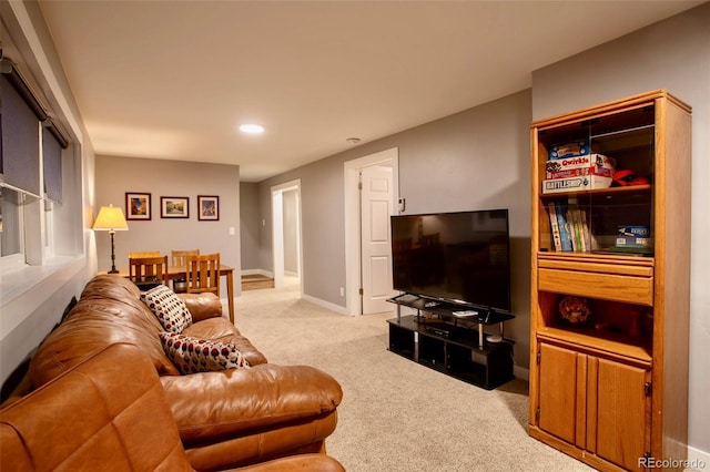 472 Ryan Gulch Rd, Silverthorne, CO 80498 - carpeted living room featuring recessed lighting and baseboards