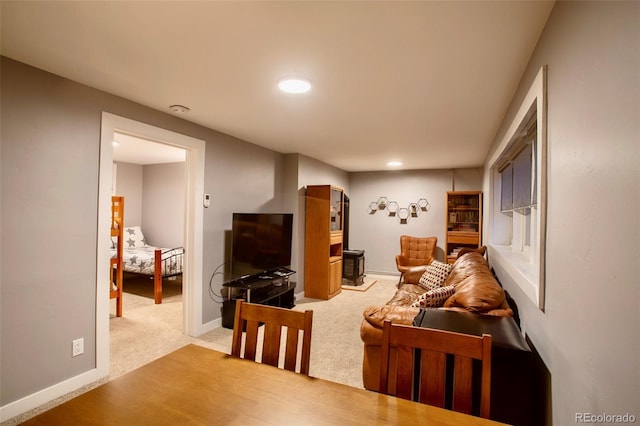 472 Ryan Gulch Rd, Silverthorne, CO 80498 - carpeted living room featuring recessed lighting and baseboards