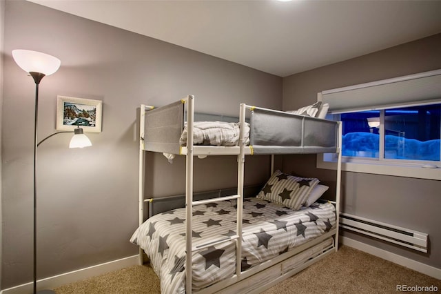 472 Ryan Gulch Rd, Silverthorne, CO 80498 - carpeted bedroom with baseboard heating and baseboards