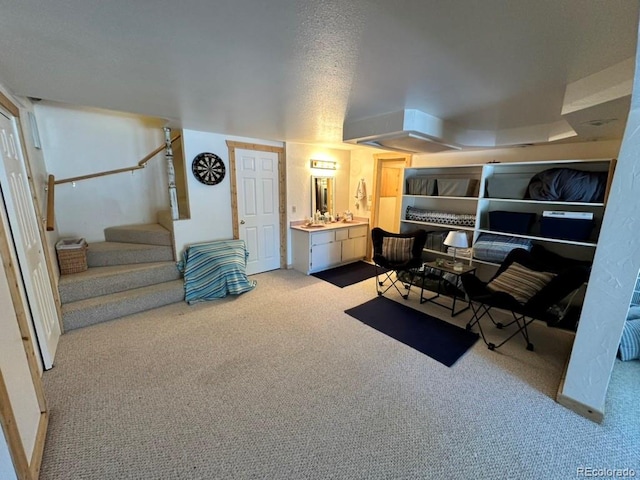 bedroom featuring carpet