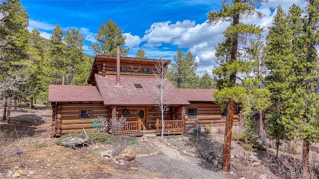 log home with log exterior