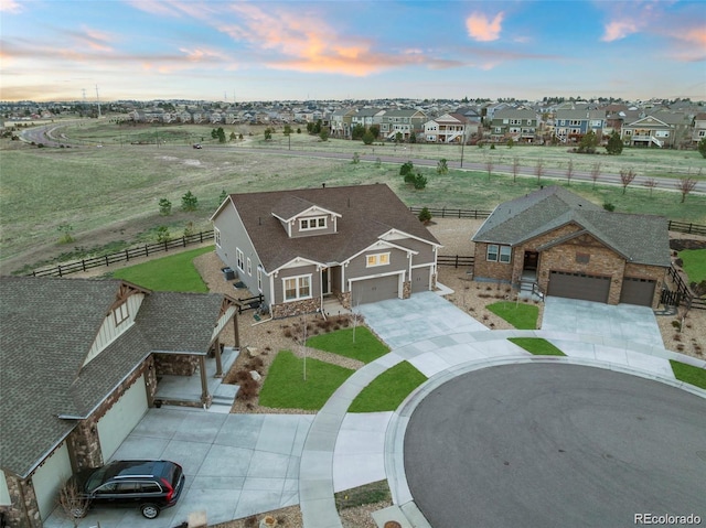 23696 E Del Norte Pl, Aurora, CO 80016 - aerial view at dusk of a residential view
