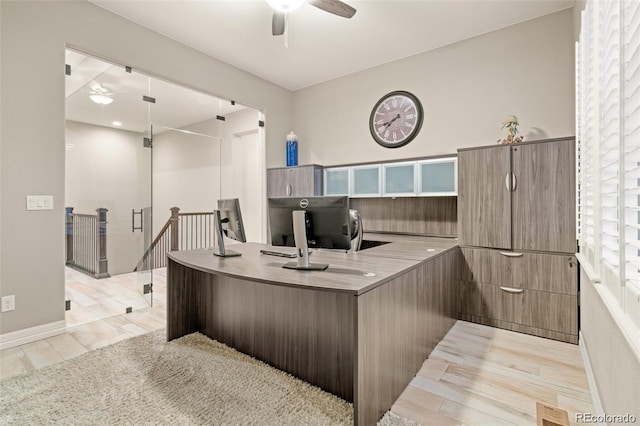 23696 E Del Norte Pl, Aurora, CO 80016 - office area featuring ceiling fan and baseboards