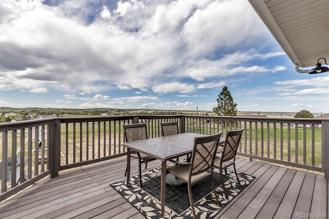 deck featuring outdoor dining space