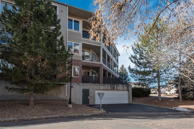 view of property with a garage