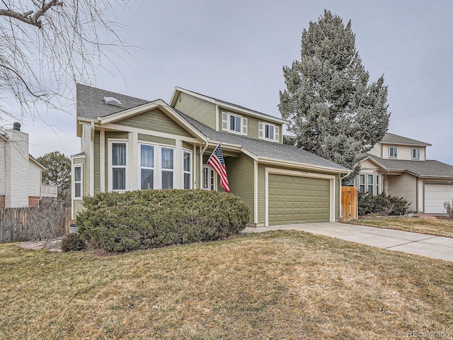 front facade with a front lawn