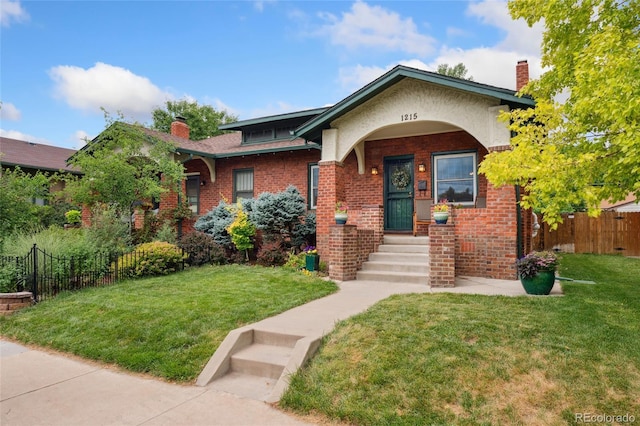 1215 Jackson St, Denver, CO 80206 - bungalow-style home with a chimney and brick siding