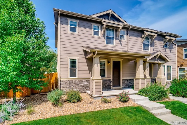 view of craftsman inspired home