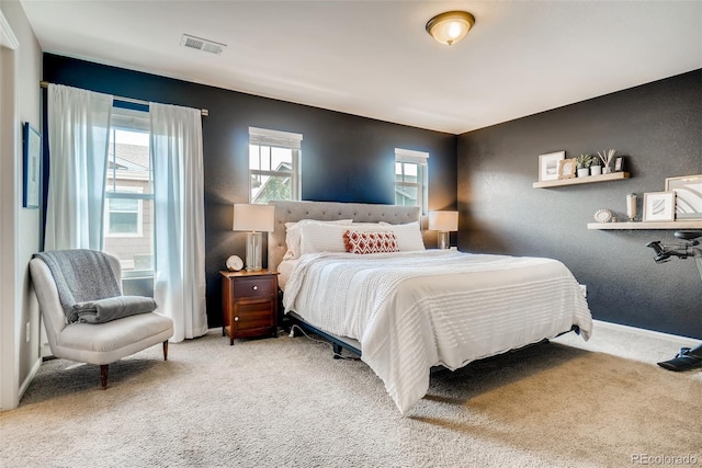 view of carpeted bedroom