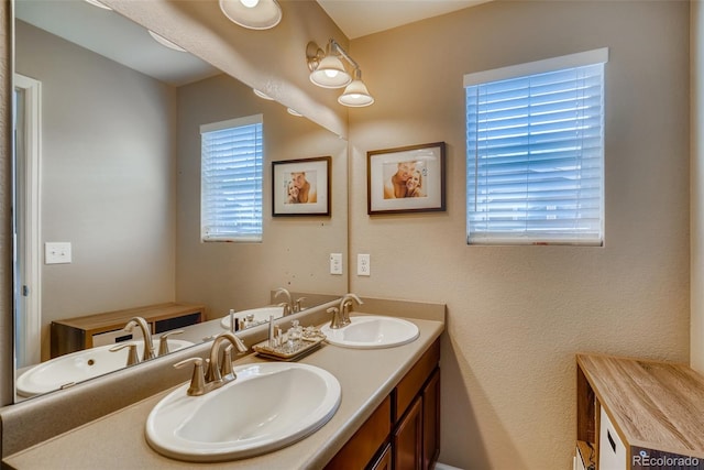 bathroom with vanity