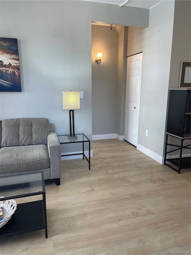 444 17th St Unit 701, Denver, CO 80202 - sitting room with wood finished floors and baseboards