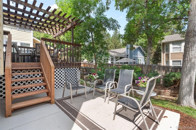 2181 E Phillips Ln, Centennial, CO 80122 - fenced backyard with a patio area and a pergola