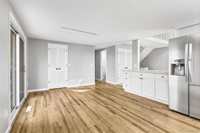 interior space with light wood-type flooring