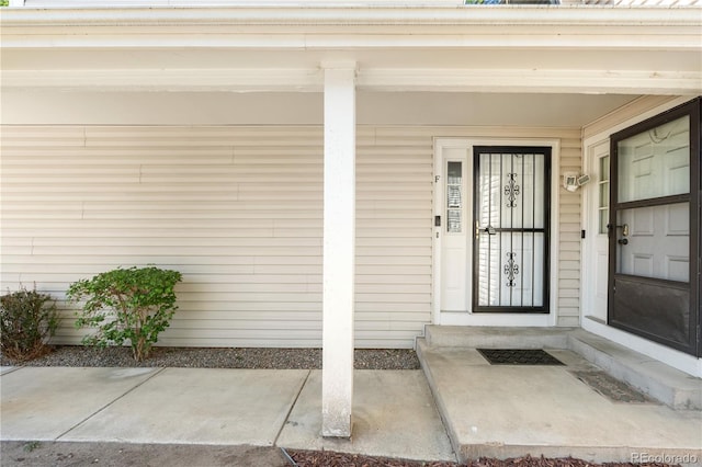 view of doorway to property