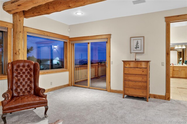 4440 Monitor Rock Ln, Colorado Springs, CO 80904 - living area featuring carpet and baseboards