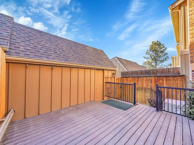 wooden terrace with fence