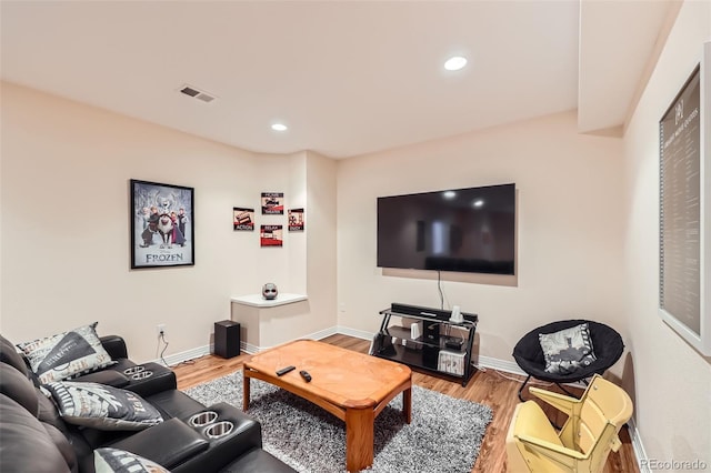 living room featuring hardwood / wood-style floors