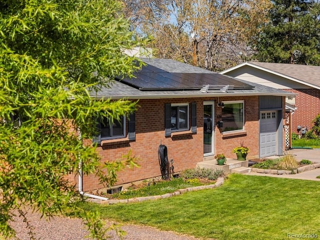 6314 Brooks Dr, Arvada, CO 80004 - single story home with brick siding, a shingled roof, a front lawn, and a garage