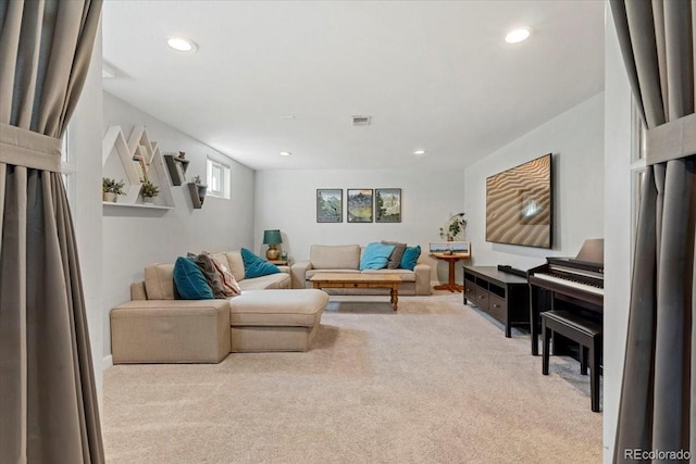 6314 Brooks Dr, Arvada, CO 80004 - carpeted living room featuring recessed lighting
