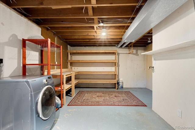 6314 Brooks Dr, Arvada, CO 80004 - unfinished basement with washer / dryer
