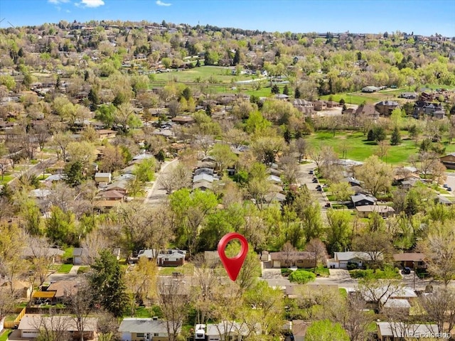 6314 Brooks Dr, Arvada, CO 80004 - aerial perspective of suburban area featuring a tree filled landscape