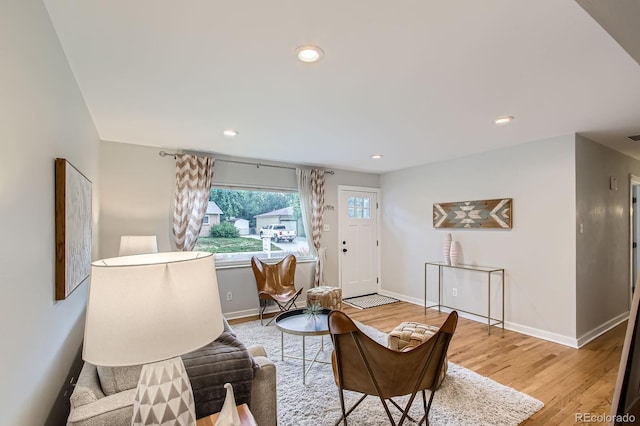 6314 Brooks Dr, Arvada, CO 80004 - living room featuring light wood-type flooring and recessed lighting