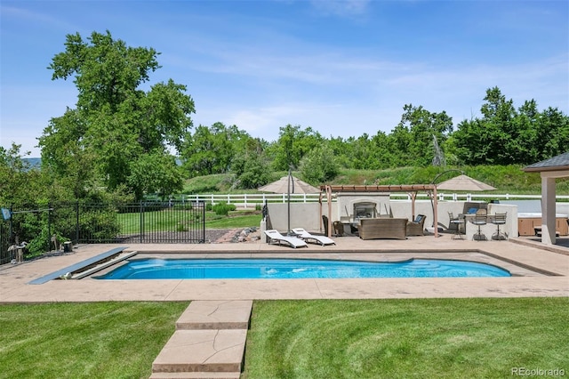 13962 W 76th Ln, Arvada, CO 80005 - view of pool featuring a patio and outdoor lounge area