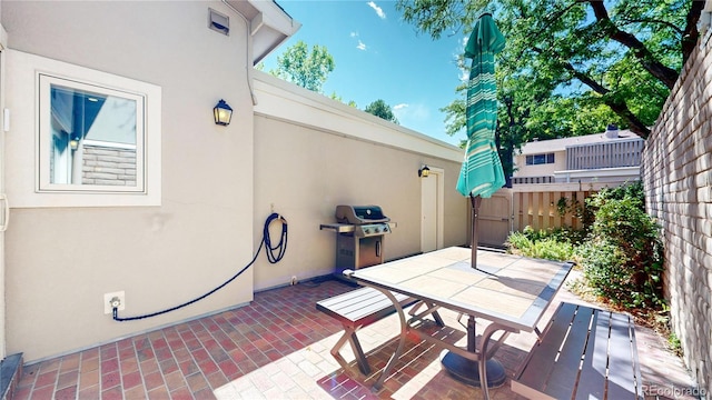 view of patio / terrace with area for grilling